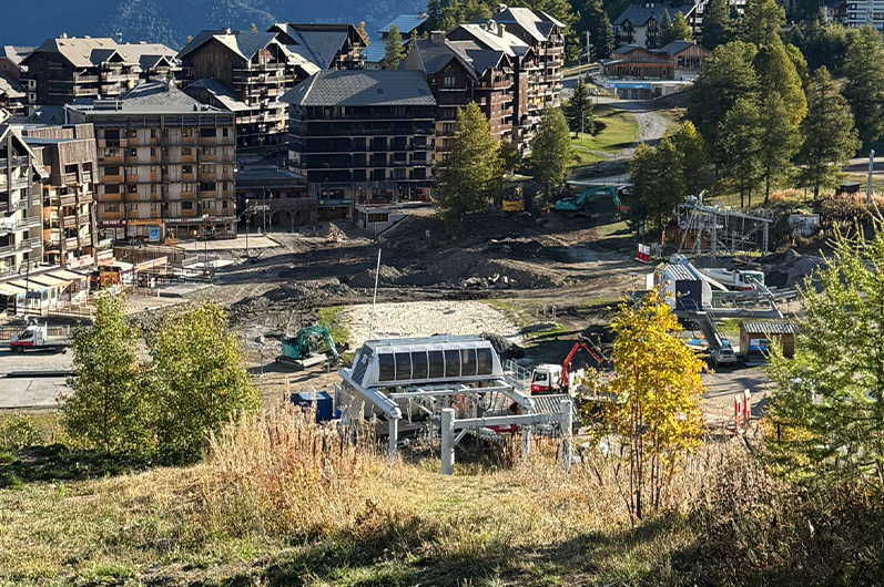 Overview of the work on the Risoul 1850 snow front